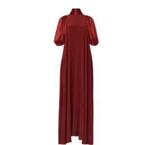 Co Satin Puff Sleeve Gown